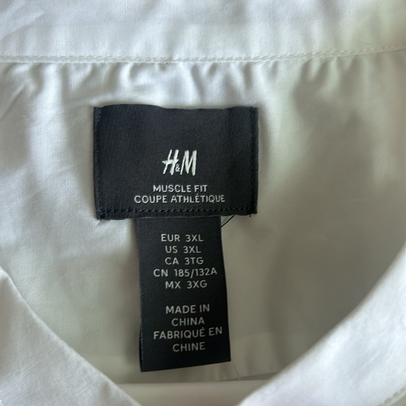 White muscle fit button up - Picture 3 of 4